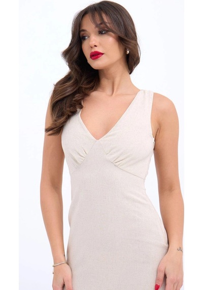 Valensdesign 7124 Elbise-bej