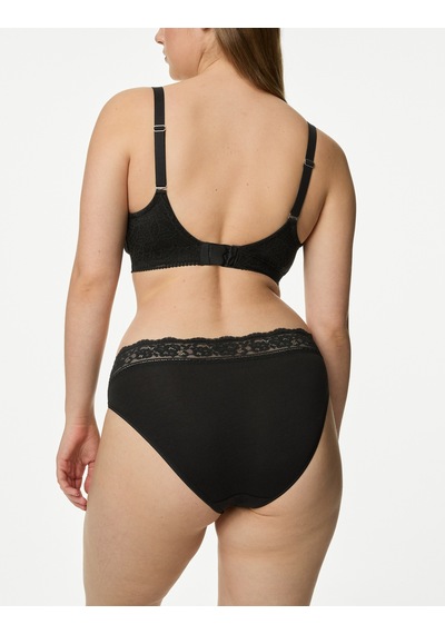 Marks & Spencer 5'li Dantel Detaylı High Leg Külot Seti T61005022L Siyah