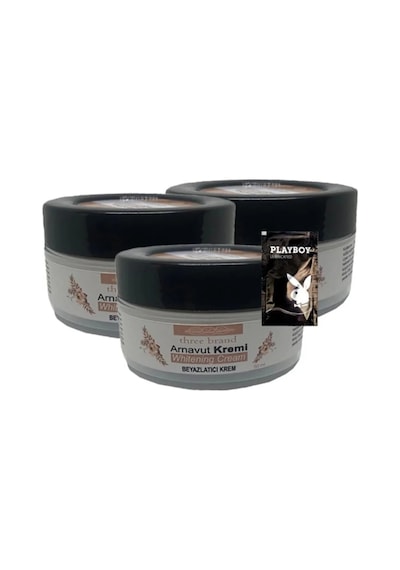 Süper Three Brand Arnavut Kremi Whitens Cream 3lü Adet Kremi 50 Ml + 1 Adet Jel Hediye