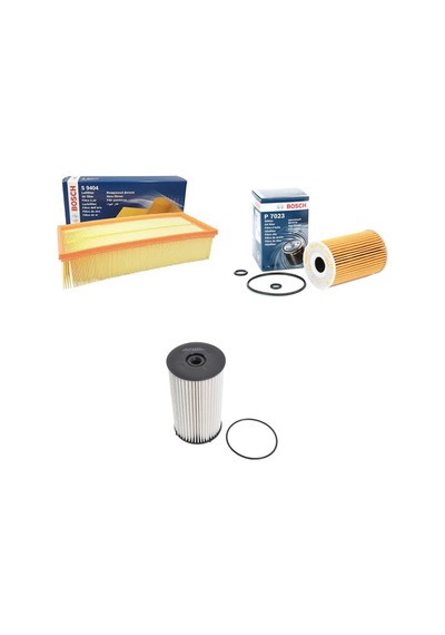 Bosch Filtre Bakım Seti Audi A3 1.6 Tdı 2004-2012 105 Beygir Hava + Yağ F. + Yakıt Filtre Bosch