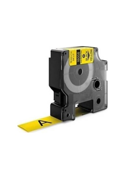 Dymo Rhinopro 18058 Sarı Siyah Isıyla Küçülen Muadil Şerit 19mm X 1,5mt