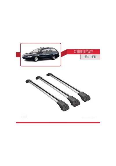 Subaru Legacy 1994-1999 Arası İle Uyumlu Ace-1 Ara Atkı Tavan Barı Gri 3 Adet Bar