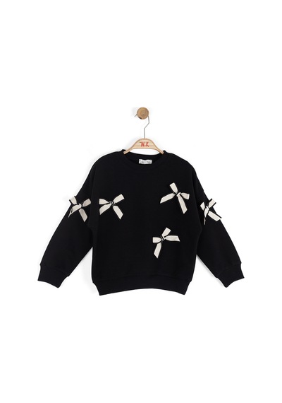 Xo Kids Kız Çocuk Sweatşirt 4-8 Yaş 39508 Siyah Xo Kids Kız Çocuk Sweatşirt 4-8 Yaş 39508 Siyah