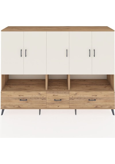 Hyperion Dolap 12 Raflı 3 Çekmeceli 5 Kapaklı 220x44x163 Çam-ayta Çam-aytaşı/çam Hyperion Dolap 12 Raflı 3 Çekmeceli 5 Kapaklı 220x44x163 Çam-ayta Çam-aytaşı/çam
