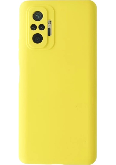 Newface Xiaomi Redmi Note 10 Pro Kılıf Nano İçi Kadife Silikon - Sarı