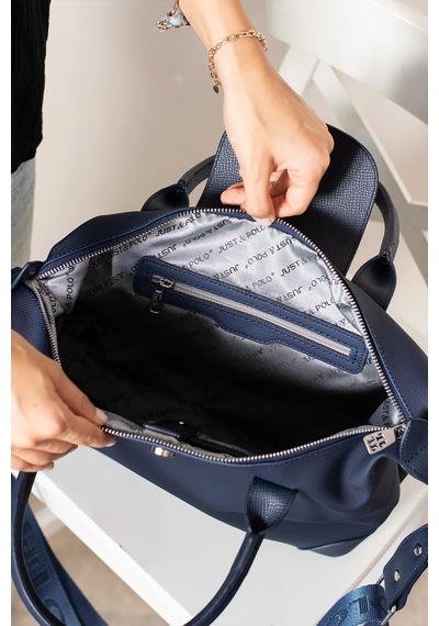Just Polo Kadın Yeni Sezon Nakışlı Büyük Boy El Ve Omuz Çantası 236035mh Lacivert