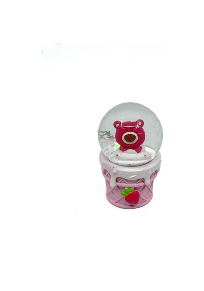 Işıklı Kar Küresi Pembe Ayıcık 7 Cm