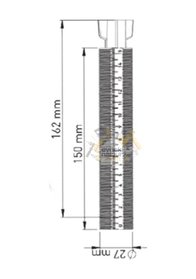 Kale V200 Ankastre Stop Valf Uzatma Parçası 15 Cm Gri