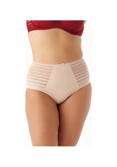 Be Curvy Aster Büyük Beden Çizgili Külot Nude