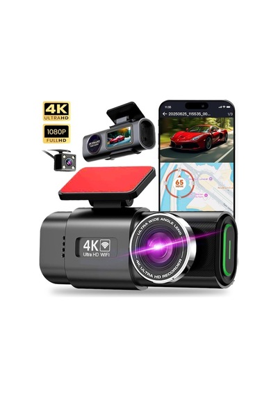 4k Ultra Hd Araç Kamerası Wifi Dahili Gps G Sensörlü Gece Görüşlü Araç İçi Kamera Dvr Dash Cam