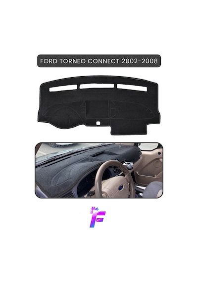 Ford Torneo Connect 2002-2008 Uyumlu Torpido Örtüsü Araca Özel Üretim Kolay Montaj Tb96 Siyah