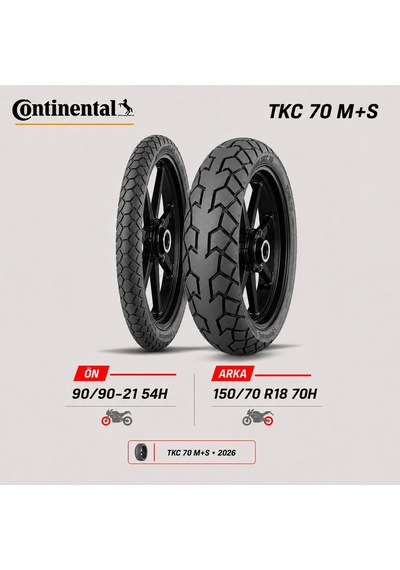 Continental Tkc 70 M+s 90/90-21 54h - 150/70 R18 70h Ön Arka Motosiklet Lastik Takımı 2026