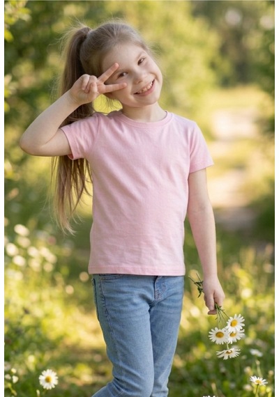 Kiagu Pudra Kısa Kol Basic T-shirt- Terletmeyen Esnek Kumaş Pamuklu Mevsimlik Pudra Kısakol Kız Çocuk Tsort Pudra Kiagu Pudra Kısa Kol Basic T-shirt- Terletmeyen Esnek Kumaş Pamuklu Mevsimlik Pudra Kısakol Kız Çocuk Tsort Pudra