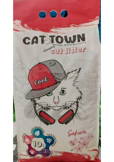 Cat Town Sakura Kokulu İnce Bentonit Kedi Kumu 10 L