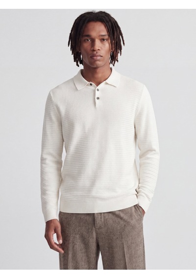 Jack & Jones Jprblurıley Knıt Polo Ls beyaz