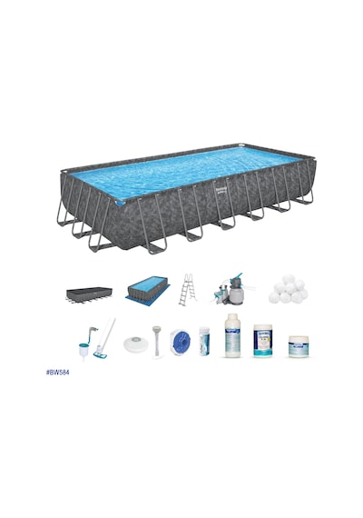 Bestway Apx 365 561kg Dikdörtgen Prefabrik Havuz Seti 7,32 M X 3,66 M X 1,32 M Bw584