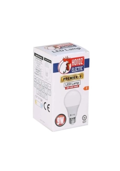 Horoz Elektrik 9watt Beyaz Işık Led Ampul 900lm E27 10 Adet