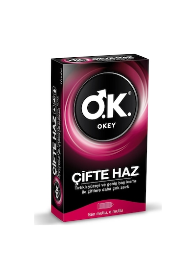 Okey Çilek Kayganlaştırıcı Jel + Okey Çifte Haz Prezervatif 10'lu