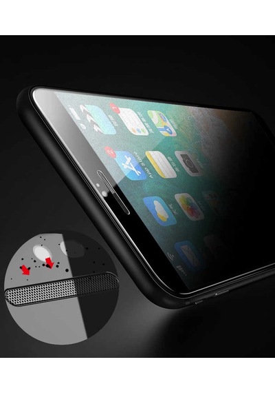 Apple İphone 8 Zore Anti-dust Mat Privacy Temperli Ekran Koruyucu