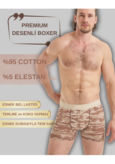Mercan Kamuflaj Desenli Boxer Bej -tahriş Etmeyen Bel Lastikli-esnek Pamuklu Kumaş-geniş Beden Aralğ S-5xl Krem Mercan Kamuflaj Desenli Boxer Bej -tahriş Etmeyen Bel Lastikli-esnek Pamuklu Kumaş-geniş Beden Aralğ S-5xl Krem