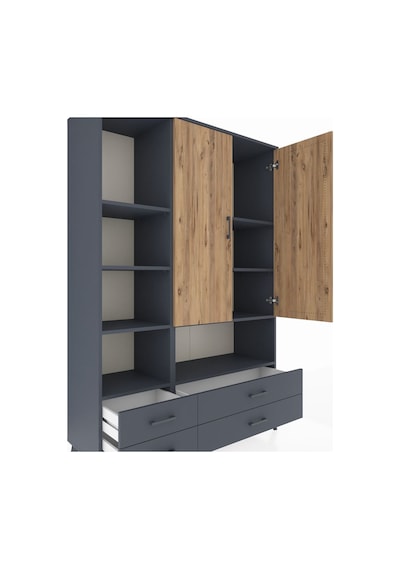 Hyperion Dolap 8 Raflı 4 Çekmeceli 2 Kapaklı 132x44x195 Antrasit-çam/antrasit Atlas Çam/antrasıt - Antrasıt Hyperion Dolap 8 Raflı 4 Çekmeceli 2 Kapaklı 132x44x195 Antrasit-çam/antrasit Atlas Çam/antrasıt - Antrasıt
