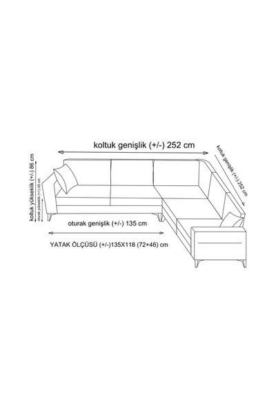 Kristal 2+köşe+2' Li Köşe Takımı Bej