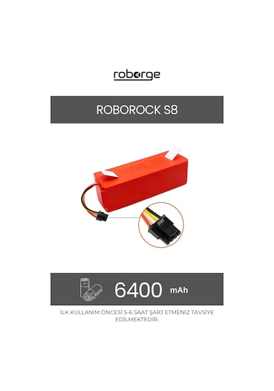 Roborock S8 Robot Süpürge Uyumlu Batarya 6400 Mah - Muadil Ürün