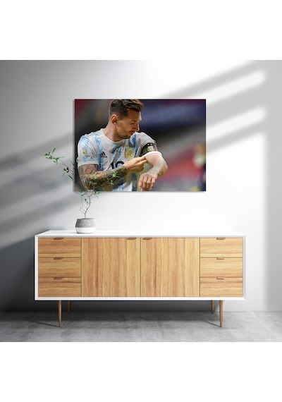 Cakasepetim Kaptan Messi Arjantin Milli Şampiyonu Ahşap Mdf Tablo