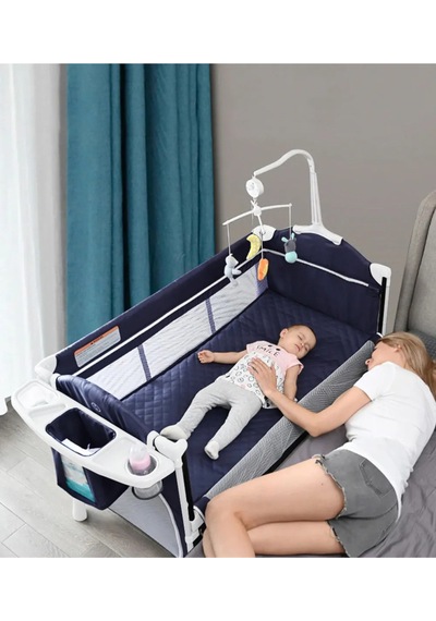 Teknum 4'ü 1 Arada Yan Beşik Co-sleeper Navy Blue Katlanabilir Beşik, Oyun Alanı, Taşınabilir Lacivert Teknum 4'ü 1 Arada Yan Beşik Co-sleeper Navy Blue Katlanabilir Beşik, Oyun Alanı, Taşınabilir Lacivert