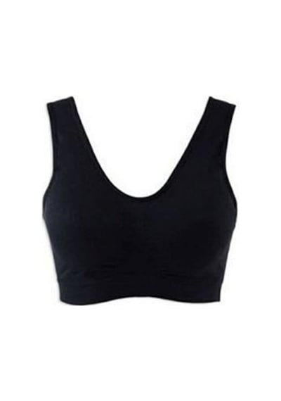Sistina Siyah - 13 - Dikişsiz Kadın Pedli Sütyen Korse - 704 - - Ece-umay - Beden Xl Sıyah