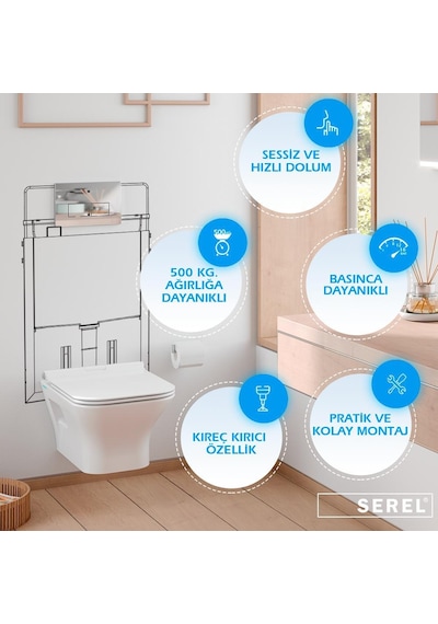 Serel Nita 52 Cm Asma Klozet Kapak Hariç NT10ODS110H
