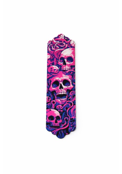 Neon Skull Art Desenli Kitap Ayracı