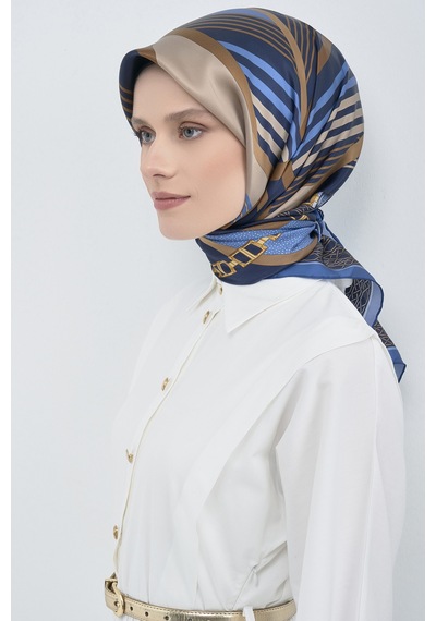Armine Saf İpek Sura Eşarp-2026 İlkbahar-yaz- 952100d Lacivert