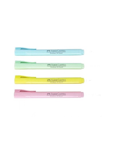 Faber-Castell Fosforlu Kalem 38 Pastel 4Lü Poşet