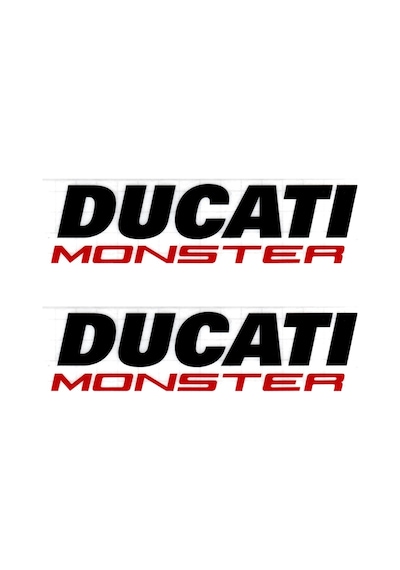 Ducati Monster 2 Adet Sticker Seti Siyah