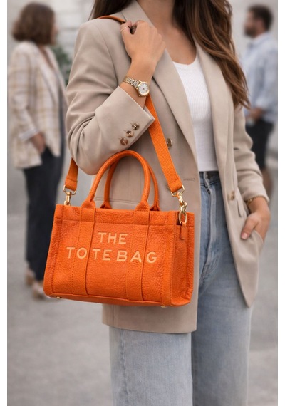 Alyora Premium Turuncu Tote Bag Şık & Günlük Kullanım Omuz Çantası
