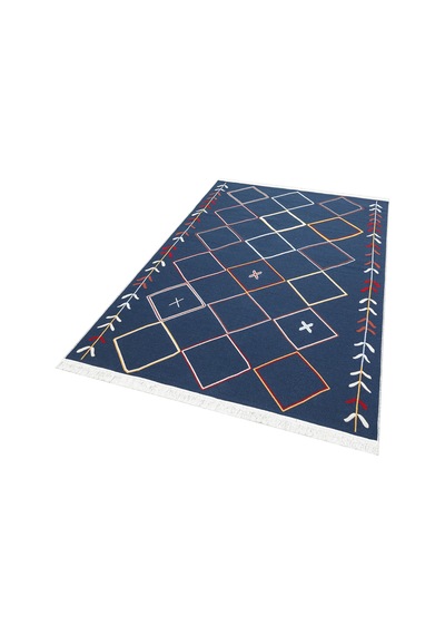 Multy Cream Yıkanabilir Çift Taraflı Modern Desenli Dokuma Kilim