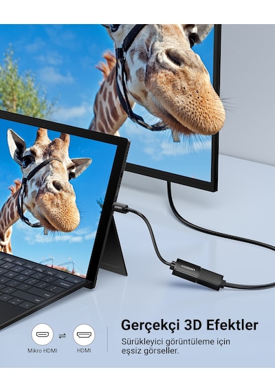 Ugreen Mikro Hdmı To Hdmı 4k/60hz Dönüştürücü Kablo, 20134