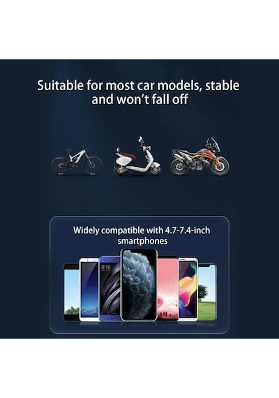 Titreşim Önleyici Otomatik Tuşlu Motosiklet Bisiklet Scooter Atv Telefon Tutucu Dikiz Ayna Bağlantılı Telefon Tutucu Motor Tutacağı Motor Tutacak Güçlü Tutuş Zr730 Diğer