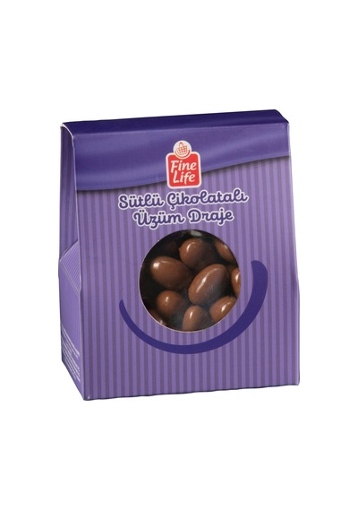 Fine Life Sütlü Çikolata Kaplı Üzüm Draje 100 G 3'li Ekonomik Paket - 3 Adet Tarı