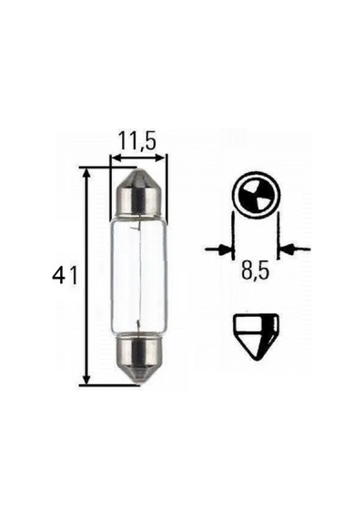 41mm C10w Sofit Halojen Oto Ampul 12v 2adet