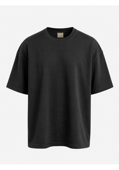 Classics Men Bordoo Basic Bisiklet Yaka Oversize Kısa Kol Erkek Tişört 7701 Siyah
