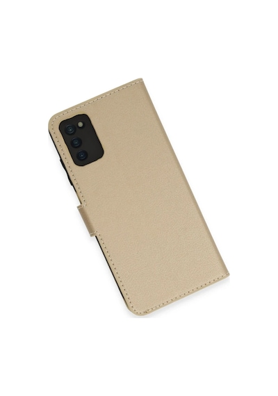 Gees Global Samsung Galaxy A03s Kılıf Trend S Plus Kapaklı Kılıf - Gold Gbzs