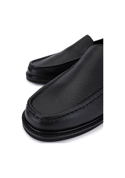 Tamer Tanca Erkek Hakiki Deri Siyah Floter Loafer Ayakkabı 1008 3500 Erk Ayk Sk25-26 Sıyah Fltr Siyah Floter