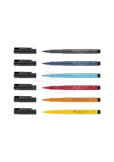 Faber Castell 6 Pitt Artist Pen Manga Shonen Set 167157 Çok Renkli