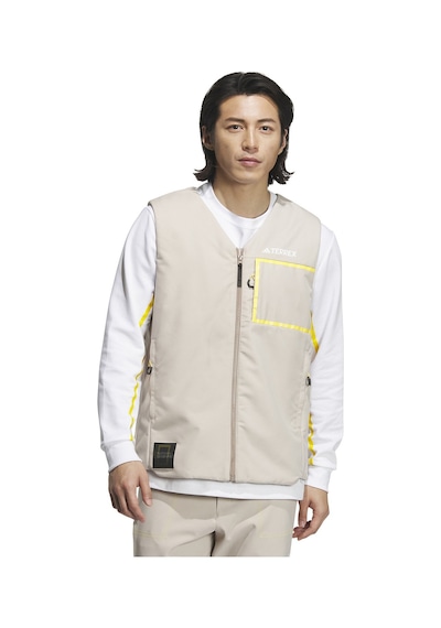 Adidas National Geographic Vest Erkek Outdoor Su Tutmaz Yelek Il8993 Krem 001
