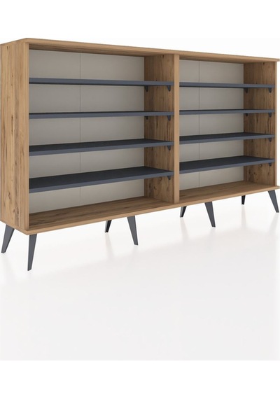 Arges Konsol 8 Raflı 176x30x99 Çam-çam/antrasit Çam-çam/antrasit