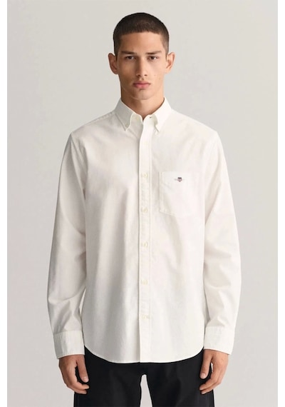 Gant Erkek Beyaz Regular Fit Gömlek Lacivert