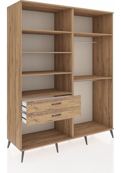Kronos Gardrop 6 Raflı 2 Çekmeceli 2 Askılı 176x59x221 Çam-çam Beyaz Kronos Gardrop 6 Raflı 2 Çekmeceli 2 Askılı 176x59x221 Çam-çam Beyaz