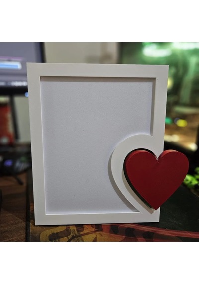 Buradabulabilirsin 3d Baskı Kalp Detaylı Fotoğraf Çerçevesi Masaüstü Romantik Çift Fotoğraf Çerçevesi Beyaz Kırmızı Bbz